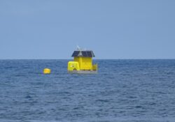 One of our Floating LIDAR buoys collecting wind data in the Celtic Sea for the CFA project