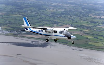 Manned Aircraft carrying out survey work for the CFA project